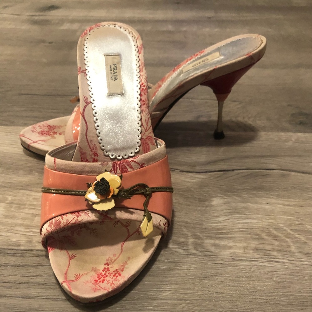 Prada floral heels